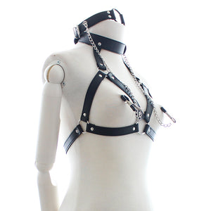 Neck Bondage Nipple Chain Clamps