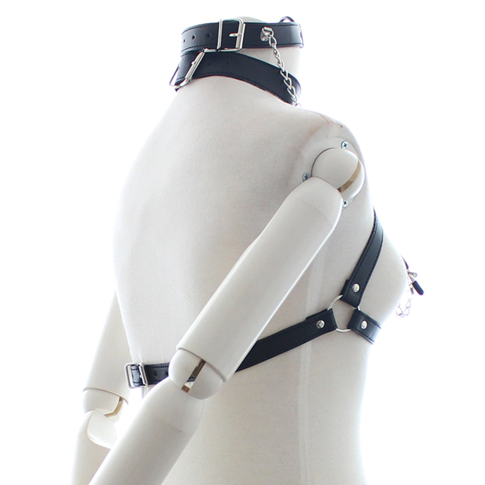 Neck Bondage Nipple Chain Clamps