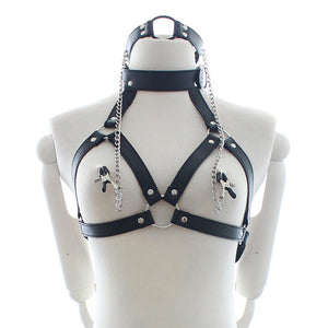 Neck Bondage Nipple Chain Clamps