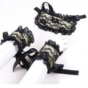 2 in 1 Sexy Lace Mask Blindfolded Patch+Sex Handcuffs