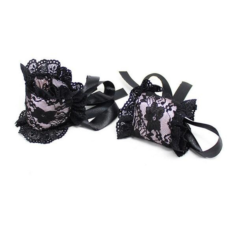 2 in 1 Sexy Lace Mask Blindfolded Patch+Sex Handcuffs