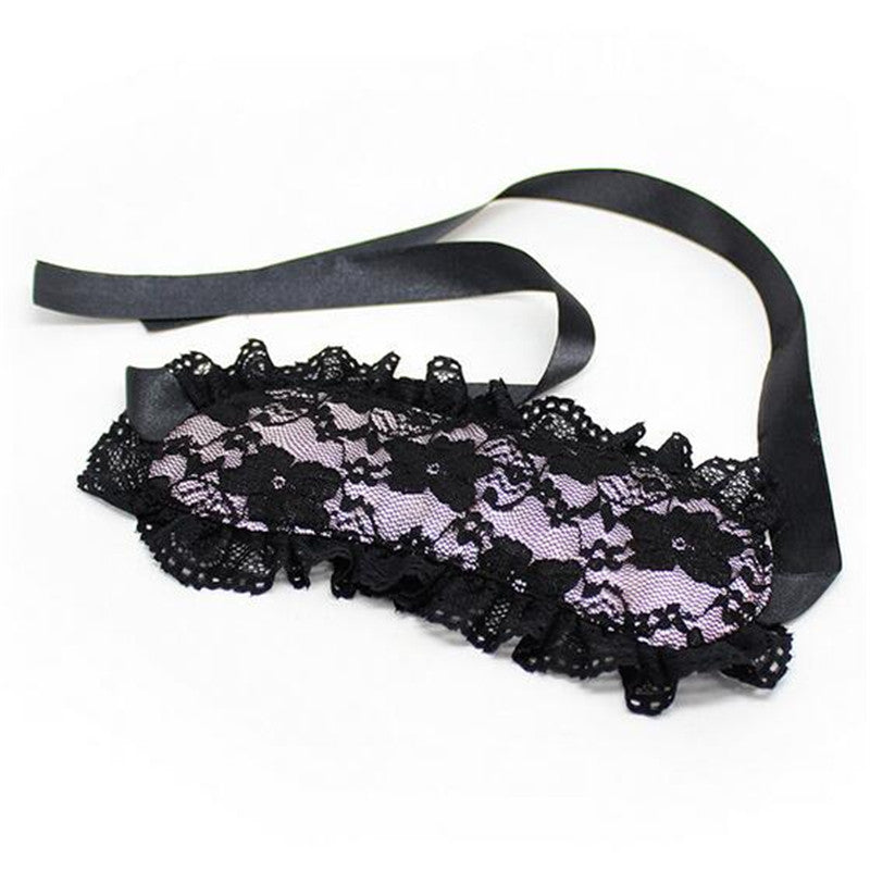 2 in 1 Sexy Lace Mask Blindfolded Patch+Sex Handcuffs