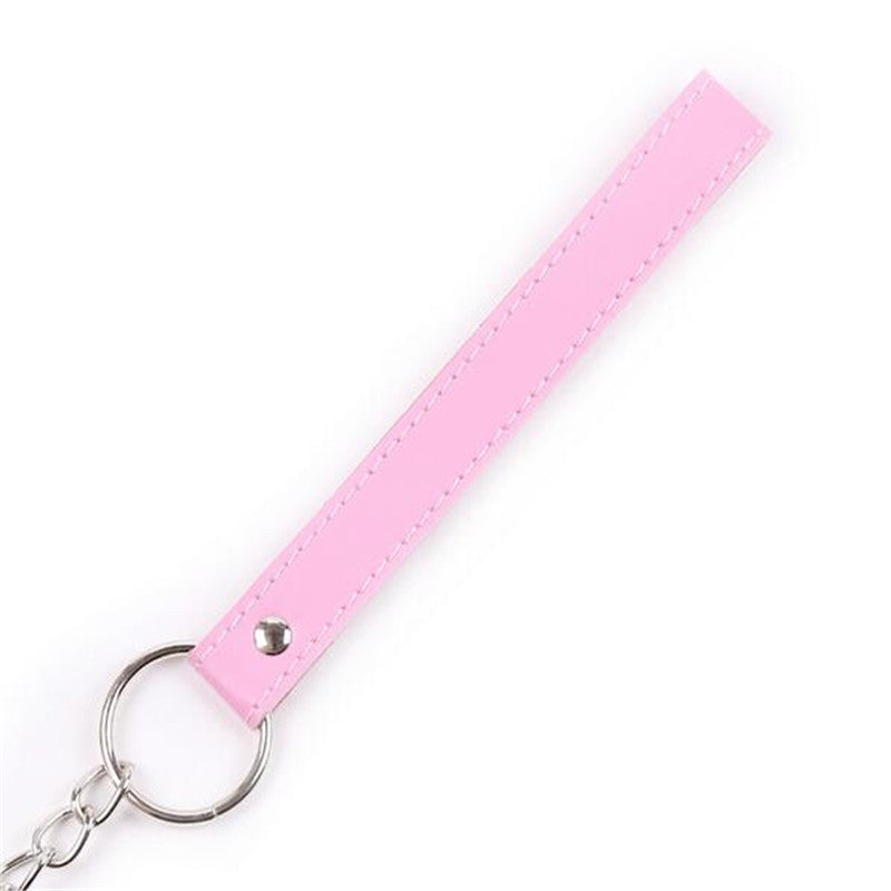 Adult Games Pink Leather Soft Fluff Neck Collar