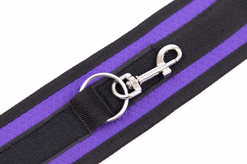 Purple Bed Restraints  Set Handcuffs