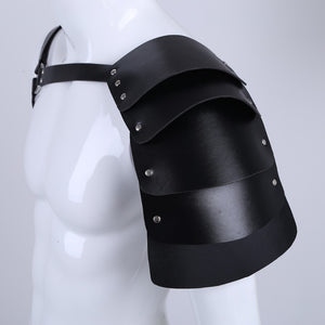 Men Punk Fashion Clubwear Faux Leather Armor Body