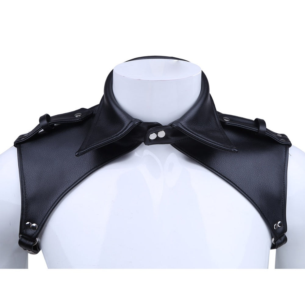Men  Faux Leather Adjustable Body Chest Harness