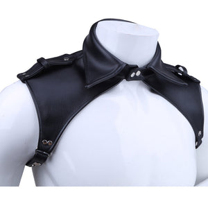 Men  Faux Leather Adjustable Body Chest Harness