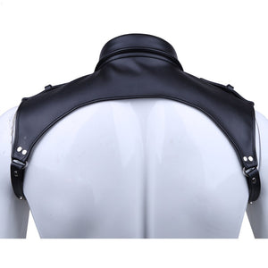 Men  Faux Leather Adjustable Body Chest Harness
