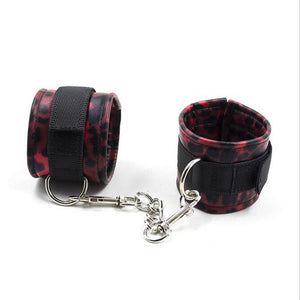 5 Pcs/Set Sexy Leopard Whip Handcuff Gag Eye Mask