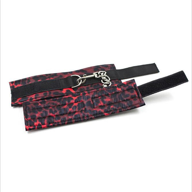 5 Pcs/Set Sexy Leopard Whip Handcuff Gag Eye Mask