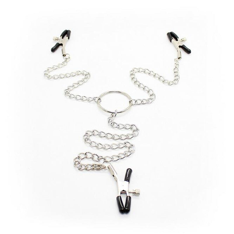 Adult Games BDSM Metal 3 Clip Nipple Clamps