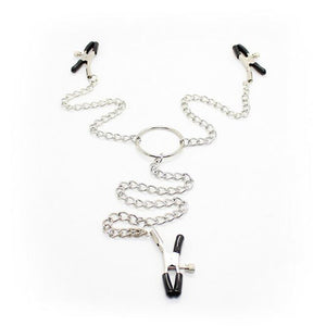 Adult Games BDSM Metal 3 Clip Nipple Clamps