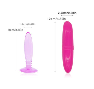 11pcs/Set Handcuffs, Footcuffs, Anal Plug, Vibrator Dildo