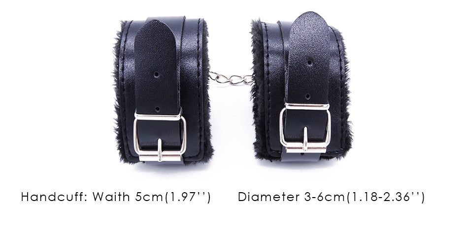 11pcs/Set Handcuffs, Footcuffs, Anal Plug, Vibrator Dildo