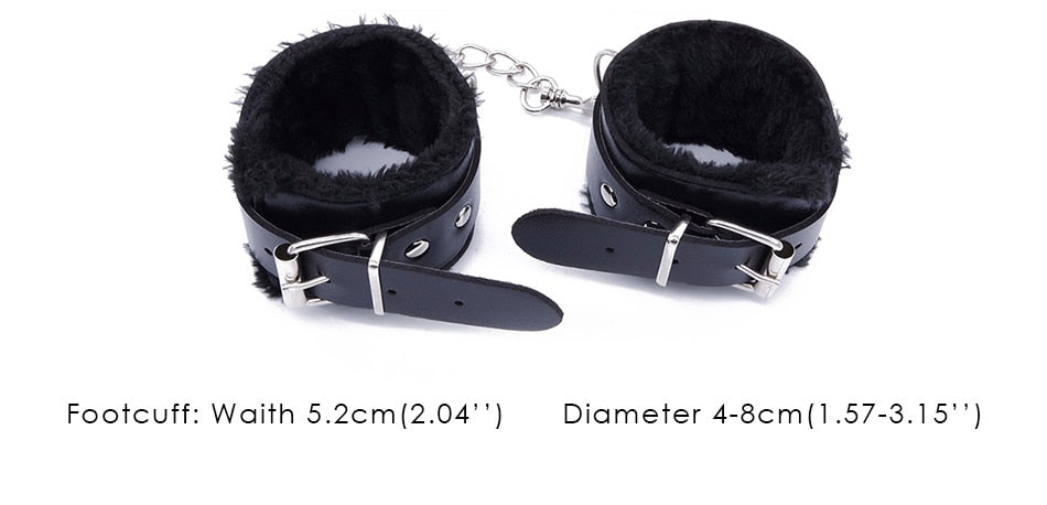 11pcs/Set Handcuffs, Footcuffs, Anal Plug, Vibrator Dildo