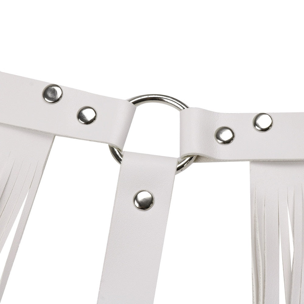 Women PU Leather Adjustable Body Chest Harness Costume