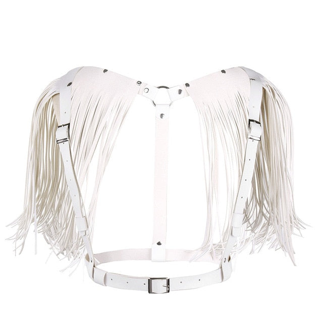 Women PU Leather Adjustable Body Chest Harness Costume