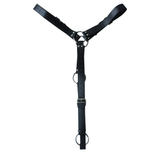 Adjustable Male Black Leather Y Body Costume