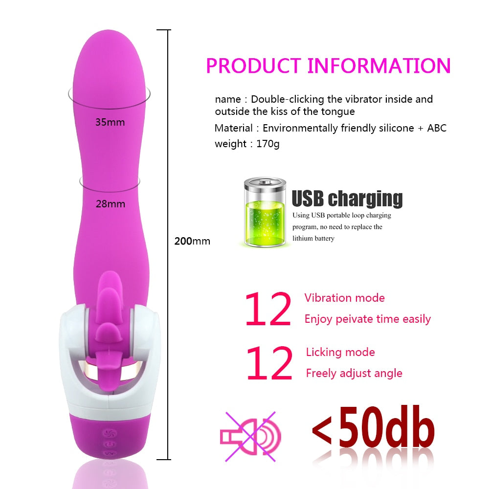 12 Speed Rotation Oral Sex Tongue Licking Toy