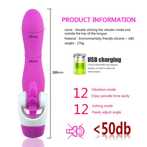 12 Speed Rotation Oral Sex Tongue Licking Toy
