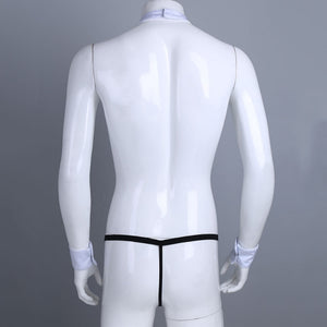 3Pcs Mens Butler Waiter Lingerie Suit Costumes