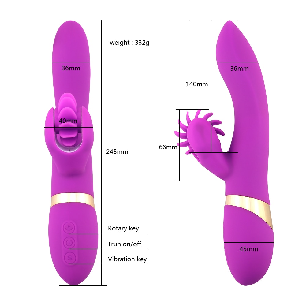 10 Speed Rotation Oral Sex Tongue Licking Toy