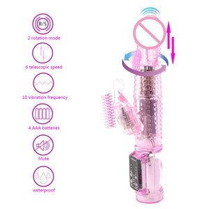 12 Speeds Up Vibration and Rotation Rabbit Vibrators