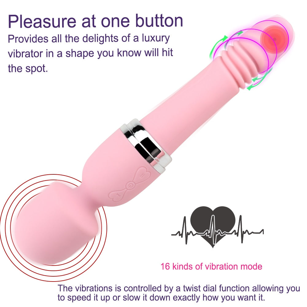 Surper Power Super Big Waterproof Double Head Vibrator