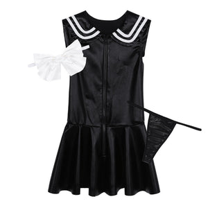 3Pcs Women Adults School Girl Costume
