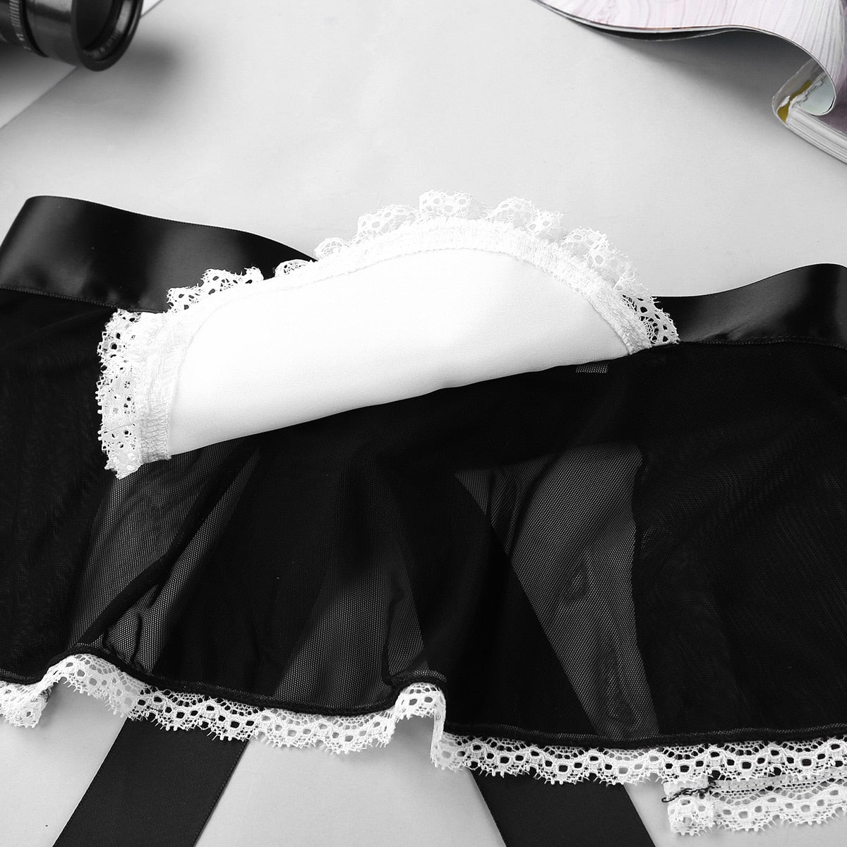Womens Wet Look Patent Leather Maid Cosplay Costume