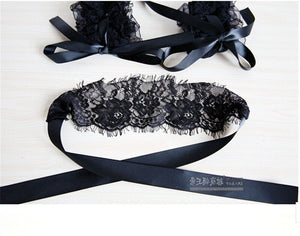 New Sexy  Black Handcuffs  Eye Mask