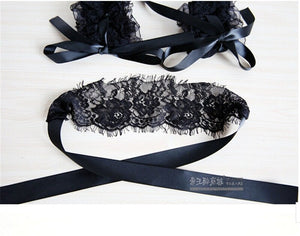 New Sexy  Black Handcuffs  Eye Mask