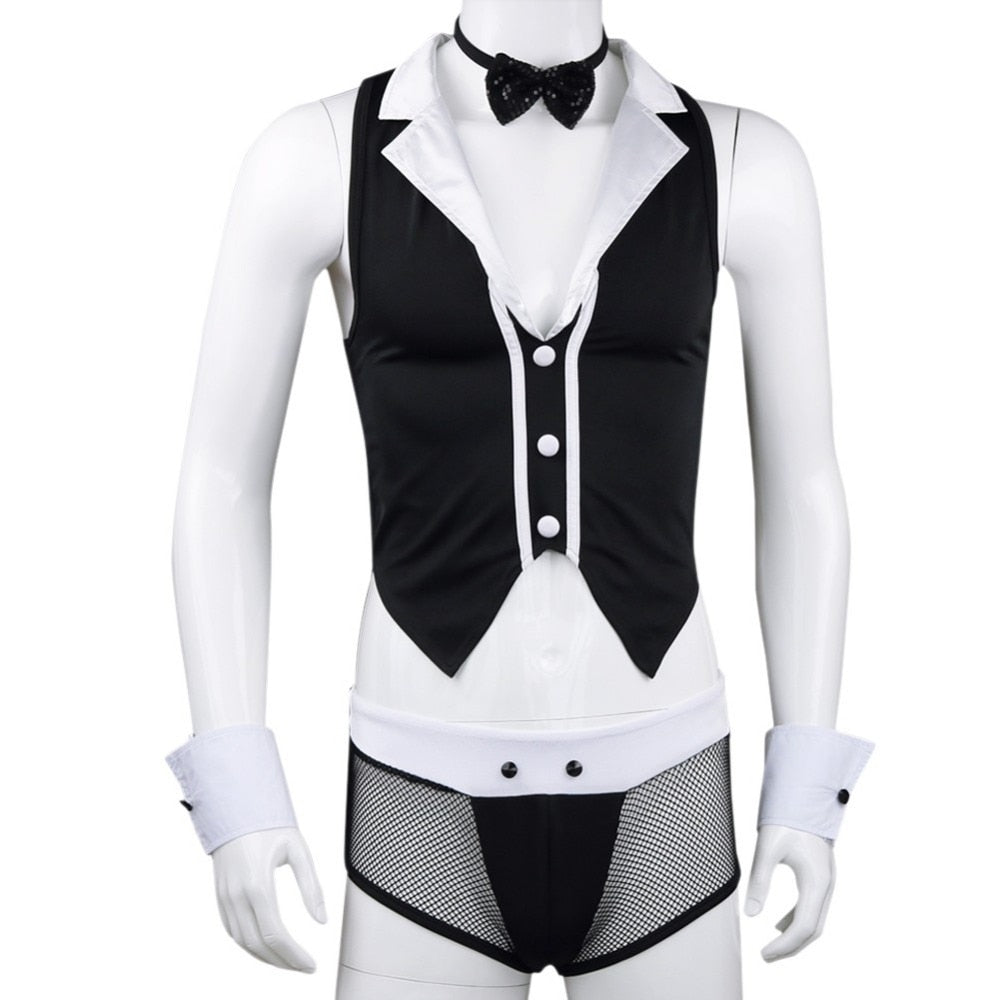5pcs Mens Sexy Maid Role Play Costume