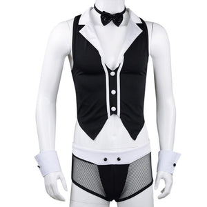 5pcs Mens Sexy Maid Role Play Costume