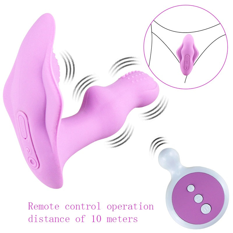 Soft Silicone Wearable Butterfly Dildo Vibrator