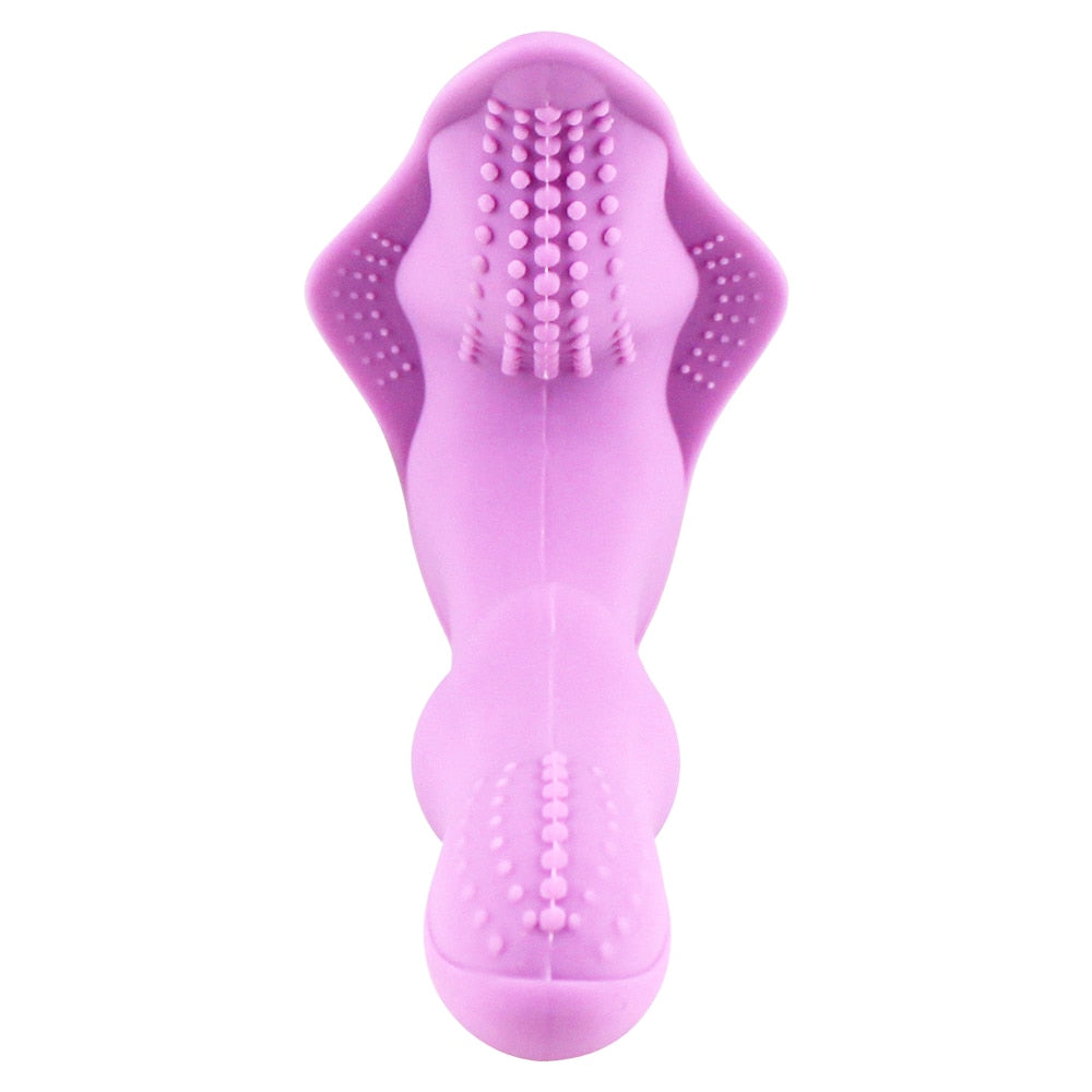 Soft Silicone Wearable Butterfly Dildo Vibrator