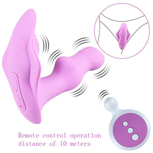 Soft Silicone Wearable Butterfly Dildo Vibrator