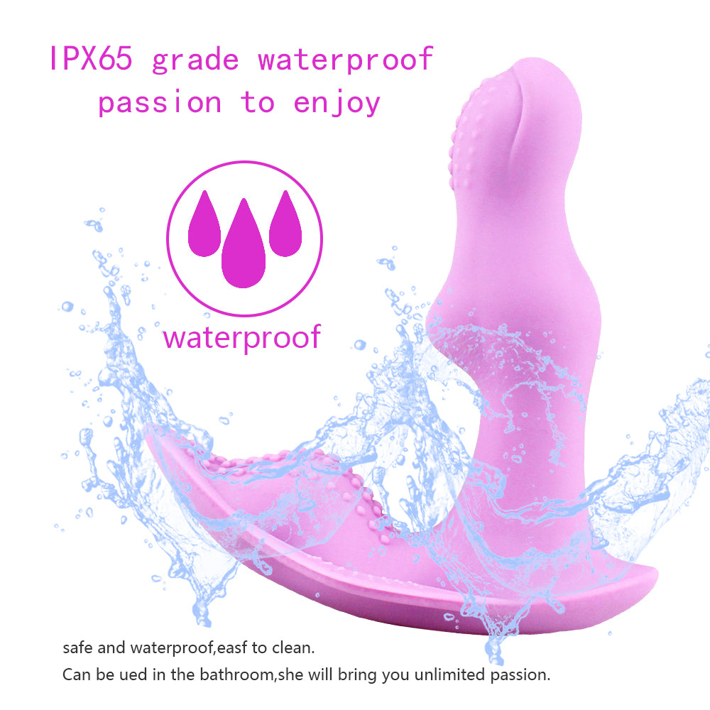 Soft Silicone Wearable Butterfly Dildo Vibrator