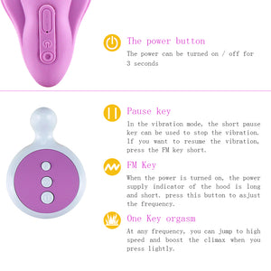 Soft Silicone Wearable Butterfly Dildo Vibrator