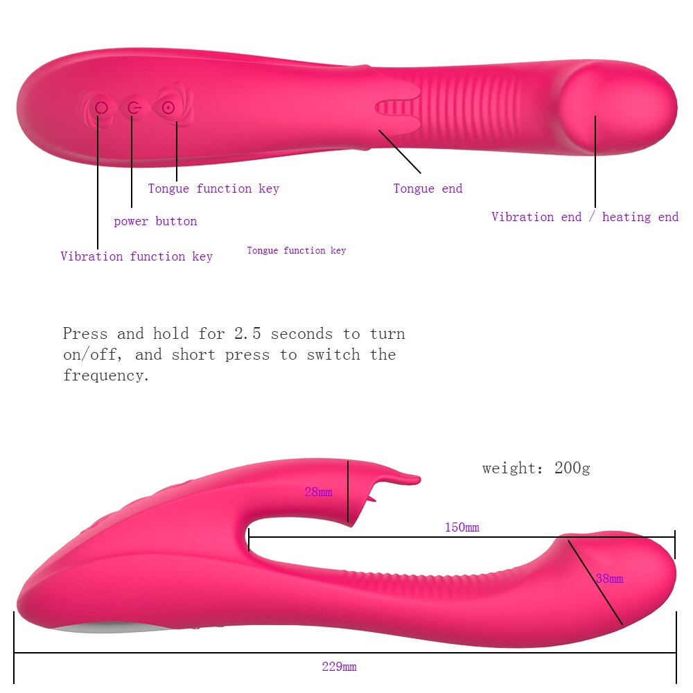 Heating Dildo Rabbit Vibrator