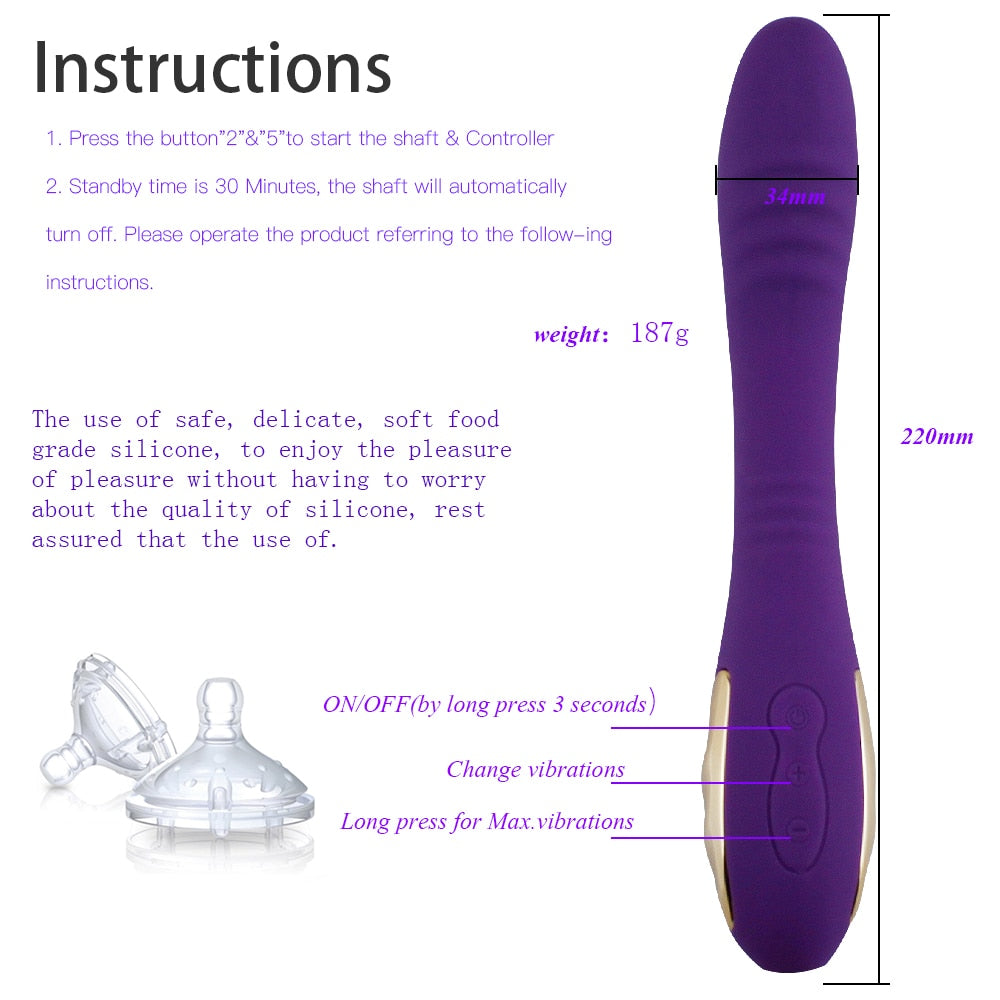 Rechargeable Magic Wand Dildo