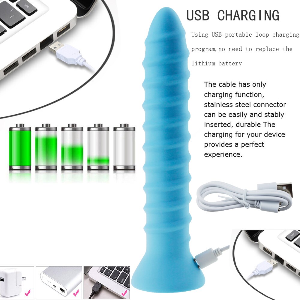 Screw Thread Dildo Vibrator