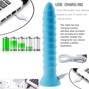 Screw Thread Dildo Vibrator