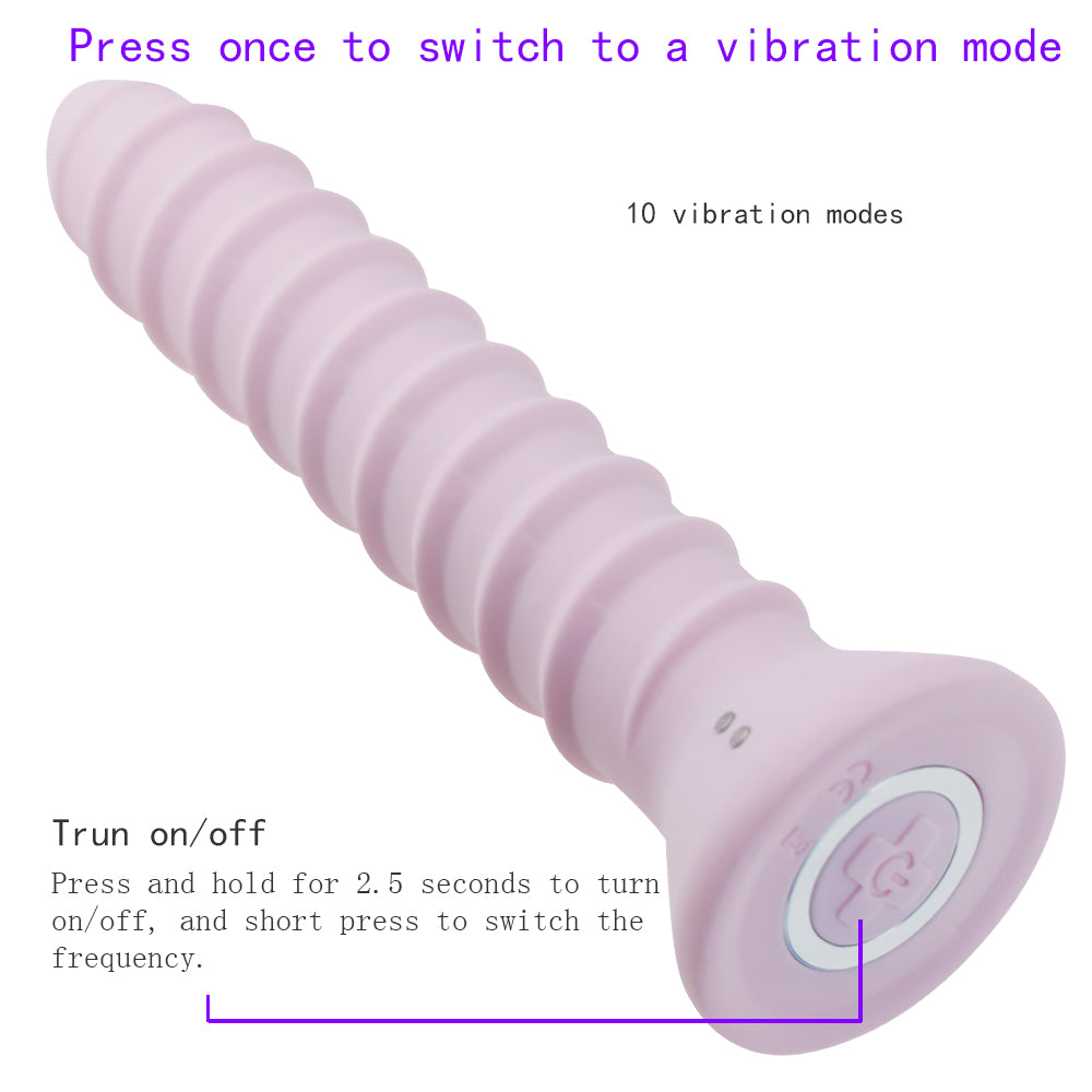 Screw Thread Dildo Vibrator