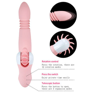 10 frequency Rotation Vibrating Dildo
