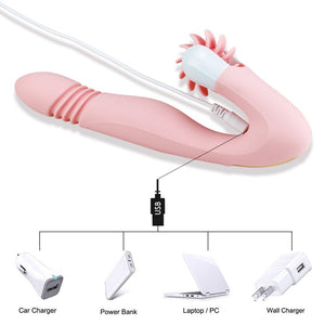 10 frequency Rotation Vibrating Dildo