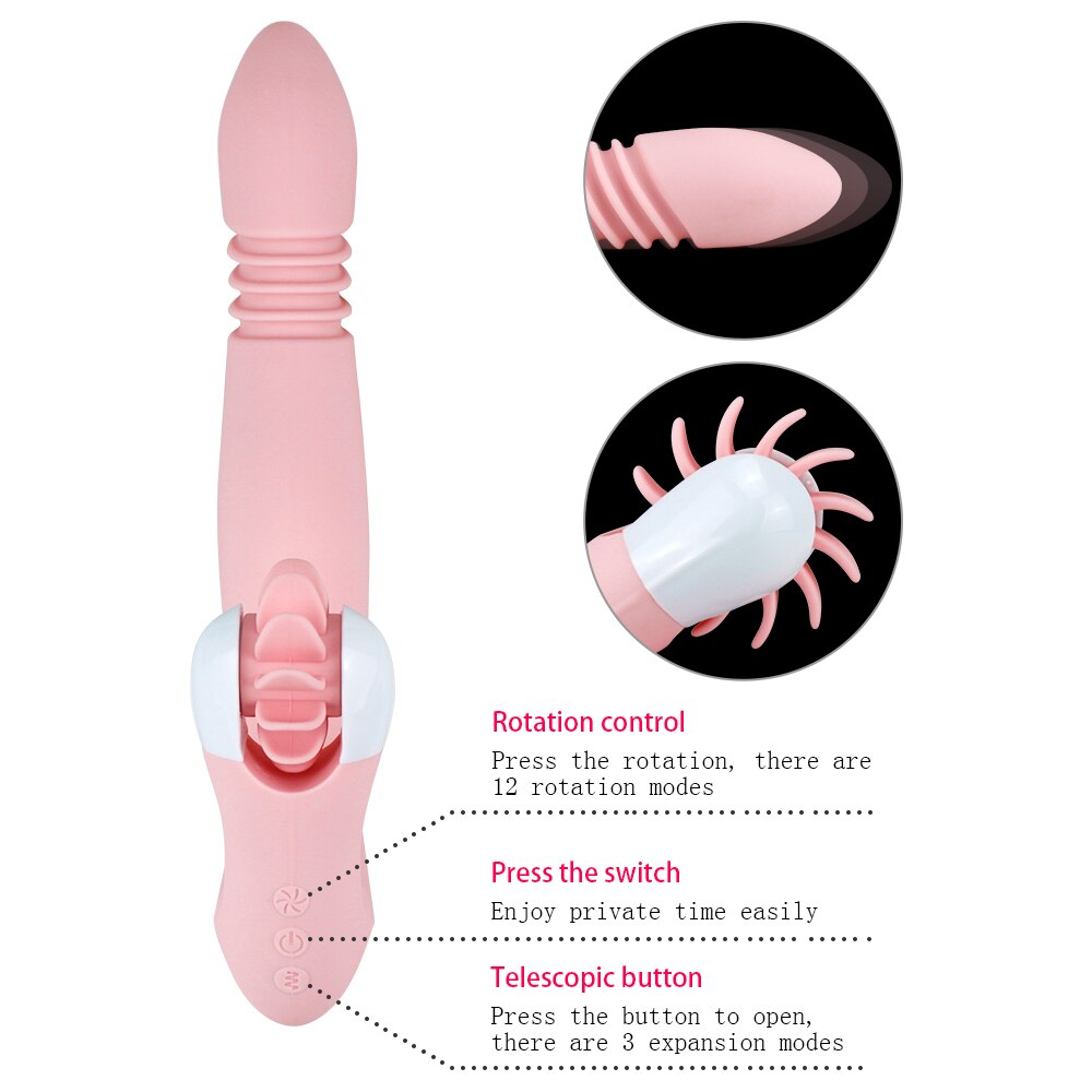 10 frequency Rotation Vibrating Dildo